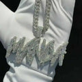 MANDA, 925 Sterling Silver Gold Plated Diamond Studded Iced Out Pendant, Hip Hop Pendant