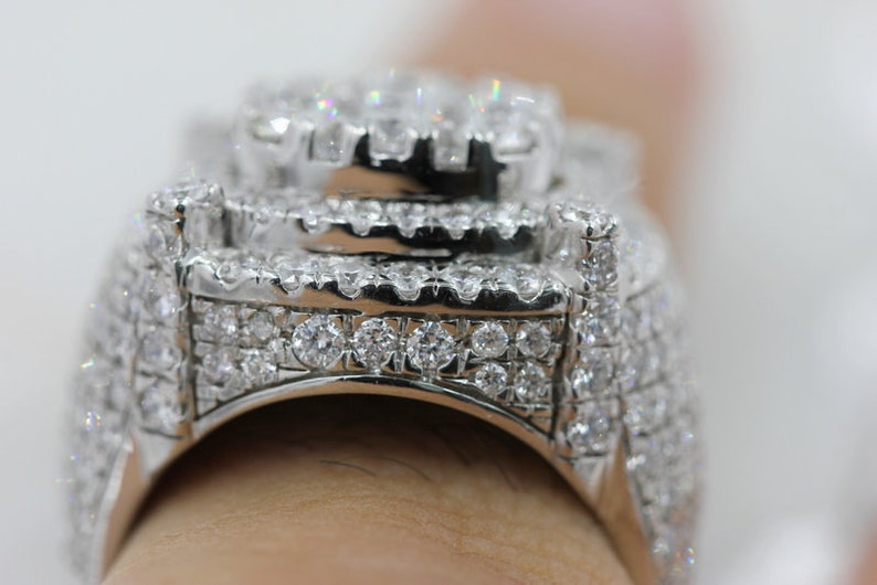 Hip Hop Style Iced Out Men Ring 7.75 CTW