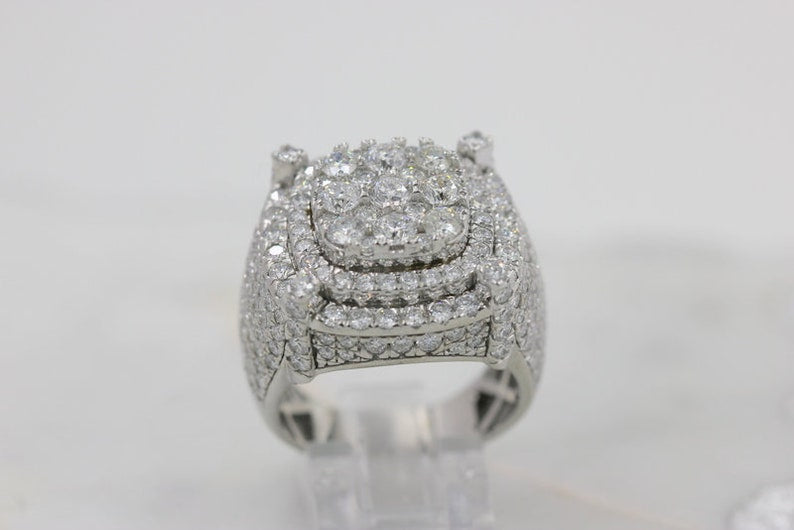 Hip Hop Style Iced Out Men Ring 7.75 CTW