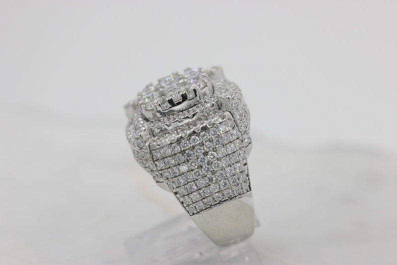Hip Hop Style Iced Out Men Ring 7.75 CTW