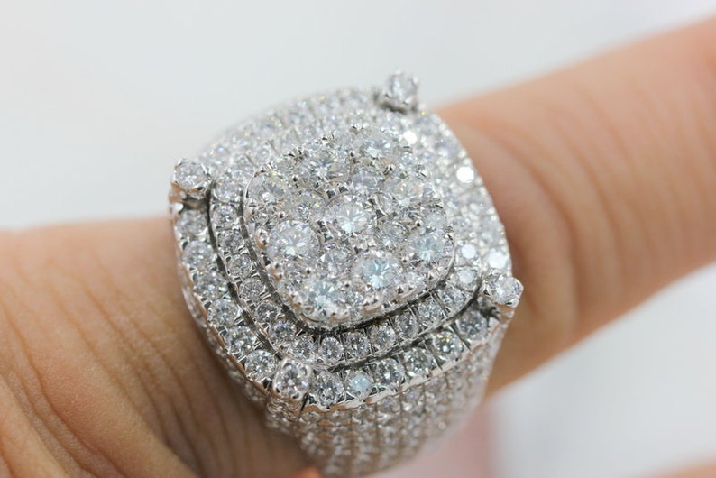 Hip Hop Style Iced Out Men Ring 7.75 CTW