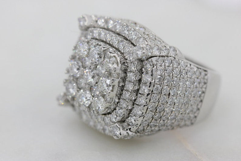 Hip Hop Style Iced Out Men Ring 7.75 CTW