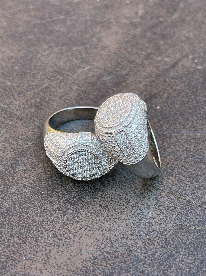 Diamond Iced Out Ring 925 sterling silver