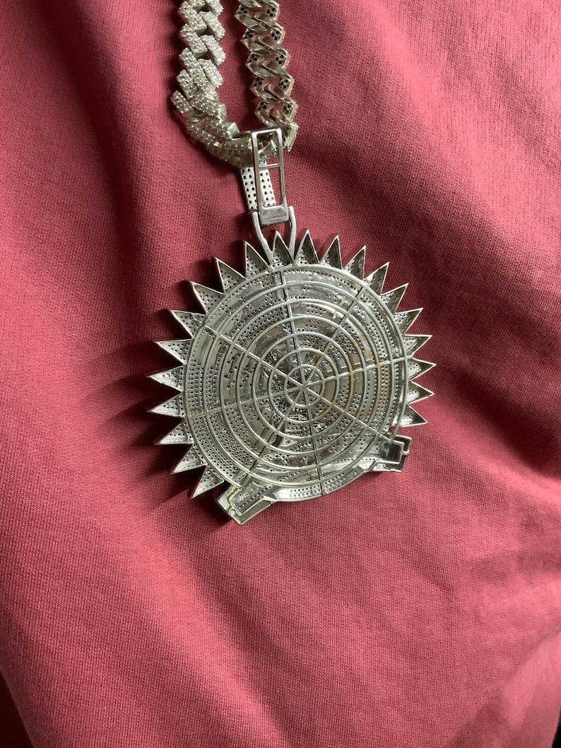 Custom Iced Out Pendant 45.00 ct Round Cut Diamond Hip Hop Pendant