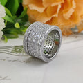 Round Moissanite Men's Iced Out Ring, Six layered Micro Pave Hip Hop Band