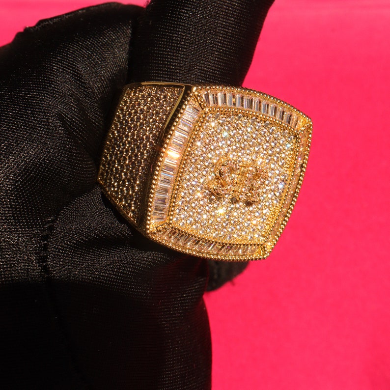 Iced Out Personalized Name Rings for Men