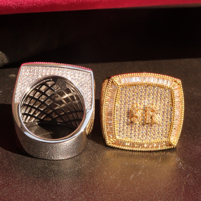 Iced Out Personalized Name Rings for Men