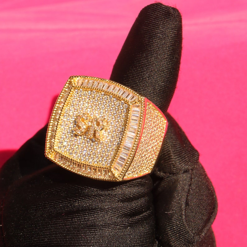 Iced Out Personalized Name Rings for Men