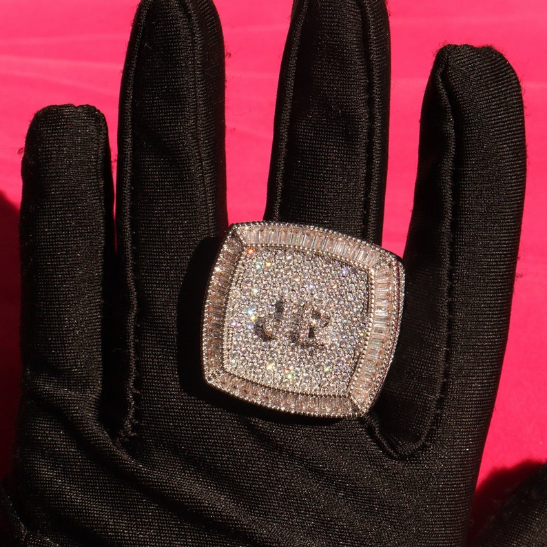 Iced Out Personalized Name Rings for Men