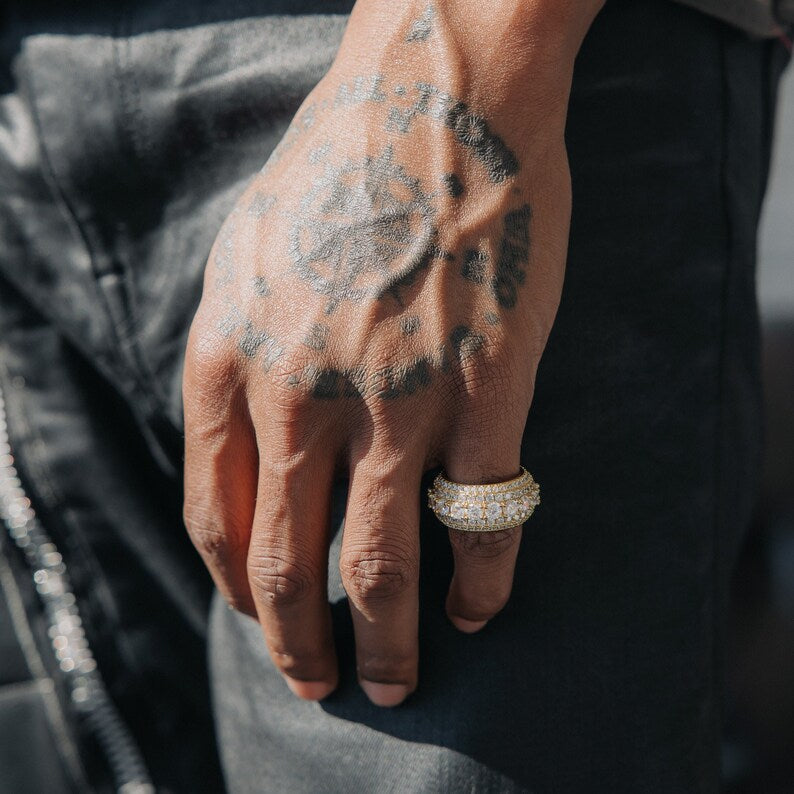 silver diamond rings​