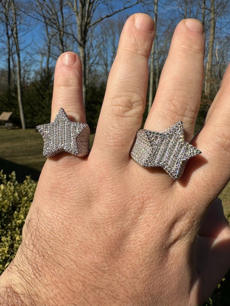 Iced Out Star Ring