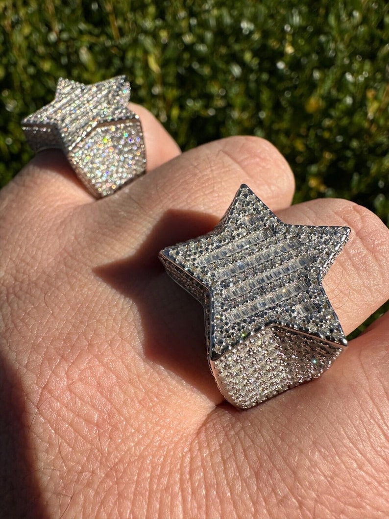 Iced Out Star Ring