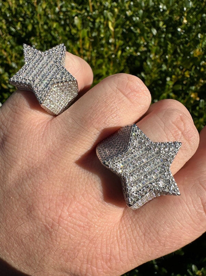Iced Out Star Ring