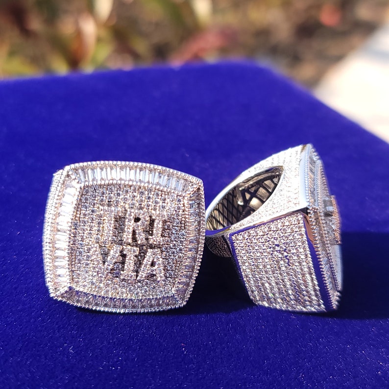 Iced Out Personalized Name Rings for Men