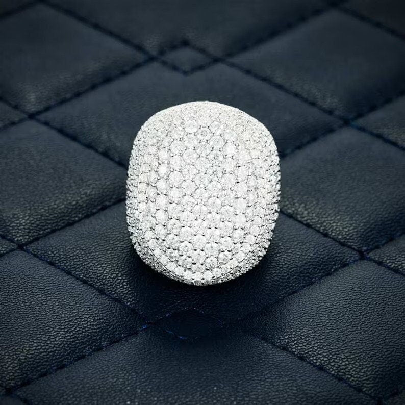 sterling silver diamond ring​