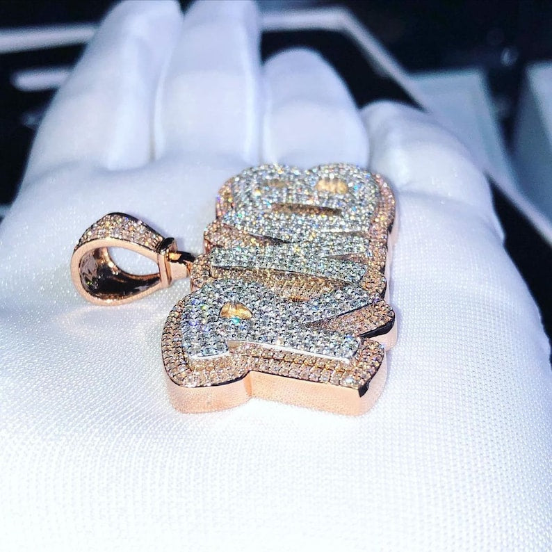 moissanite hip hop pendant​