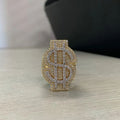 Dollar Sign Iced Out Ring