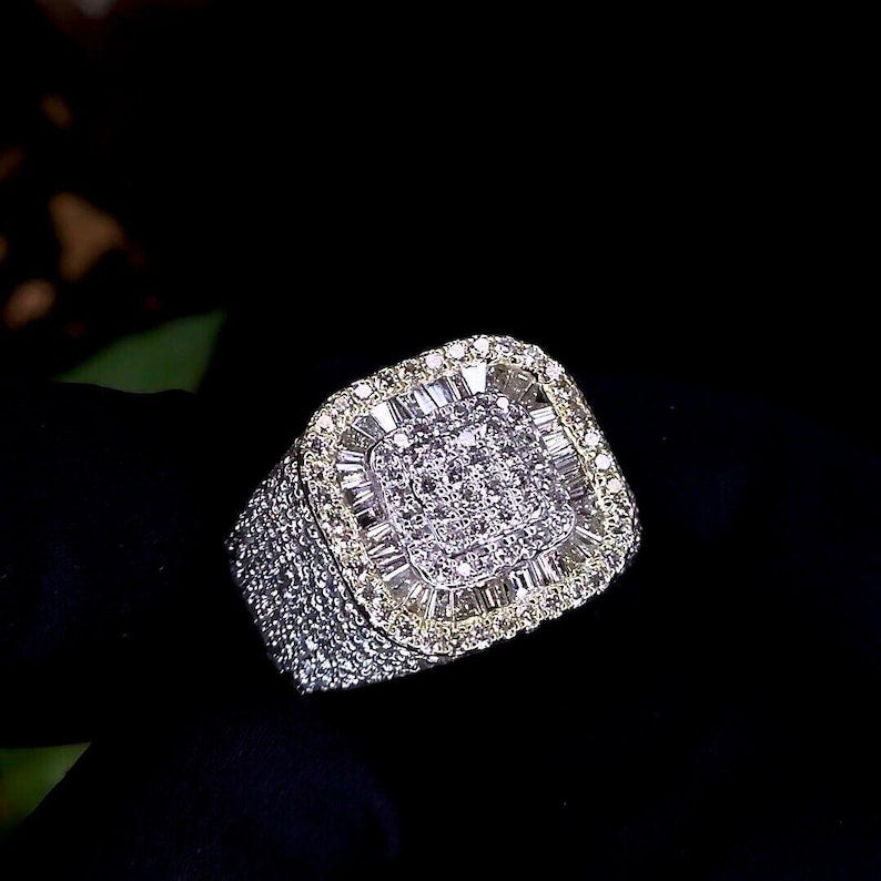 Champion Ring | Full Ice out Baguette Diamond Ring