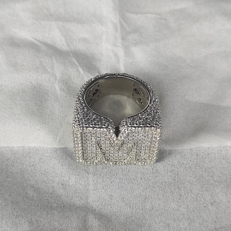 Custom Initial Alphabet Ring Personalized Gift Pinky Ring