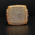 Men Jewelry Custom Name Sign Ring Yellow Gold Plated